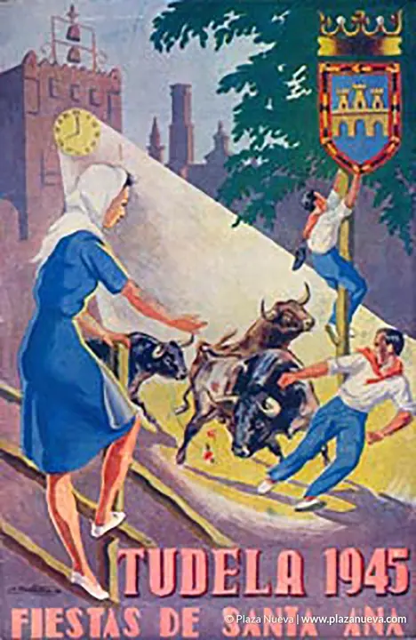 Cartel Fiestas de Tudela 1945