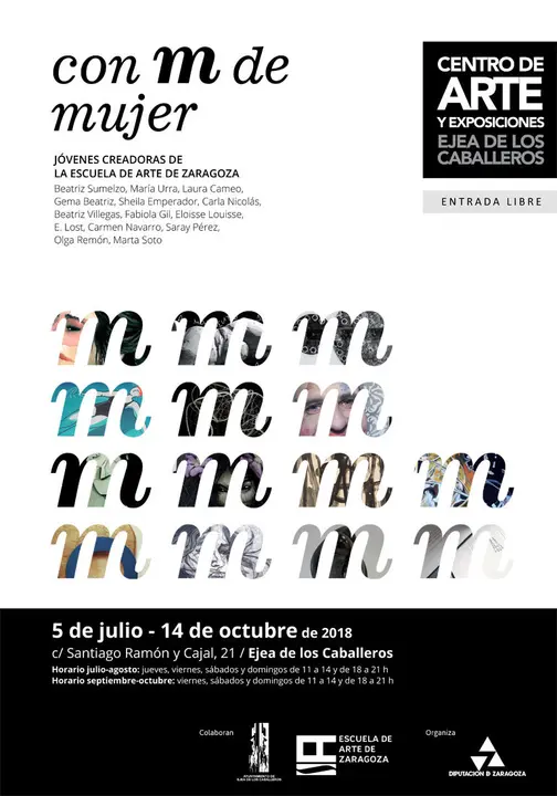 Exposici&oacute;n en Ejea de los Caballeros 'Con M de Mujer. J&oacute;venes creadoras de la Escuela de Arte de Zaragoza'