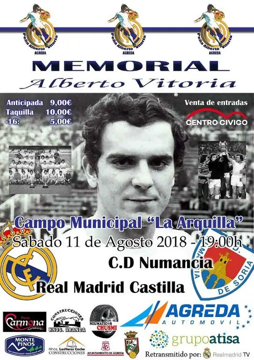 Memorial Alberto Vitoria en &Aacute;greda Numancia vs Real Madrid Castilla