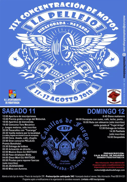 XIX Concentraci&oacute;n de motos 'La Pellejo' en Ribaforada 