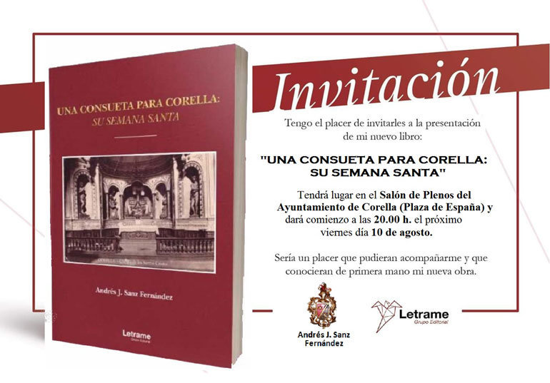 Presentación en Corella del libro 'Una consueta para Corella Su Semana Santa' de Andrés J. Sanz Fernández