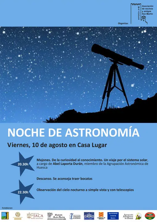 Noche de astronom&iacute;a en Majones