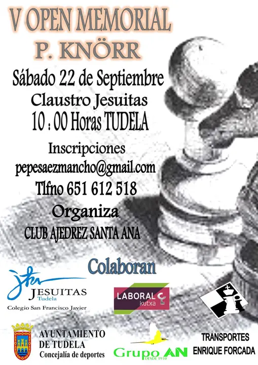 V Open de ajedrez en Tudela Memorial P. Kn&ouml;rr