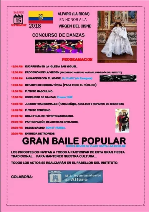 Fiestas de la Virgen del Cisne 2018 en Alfaro