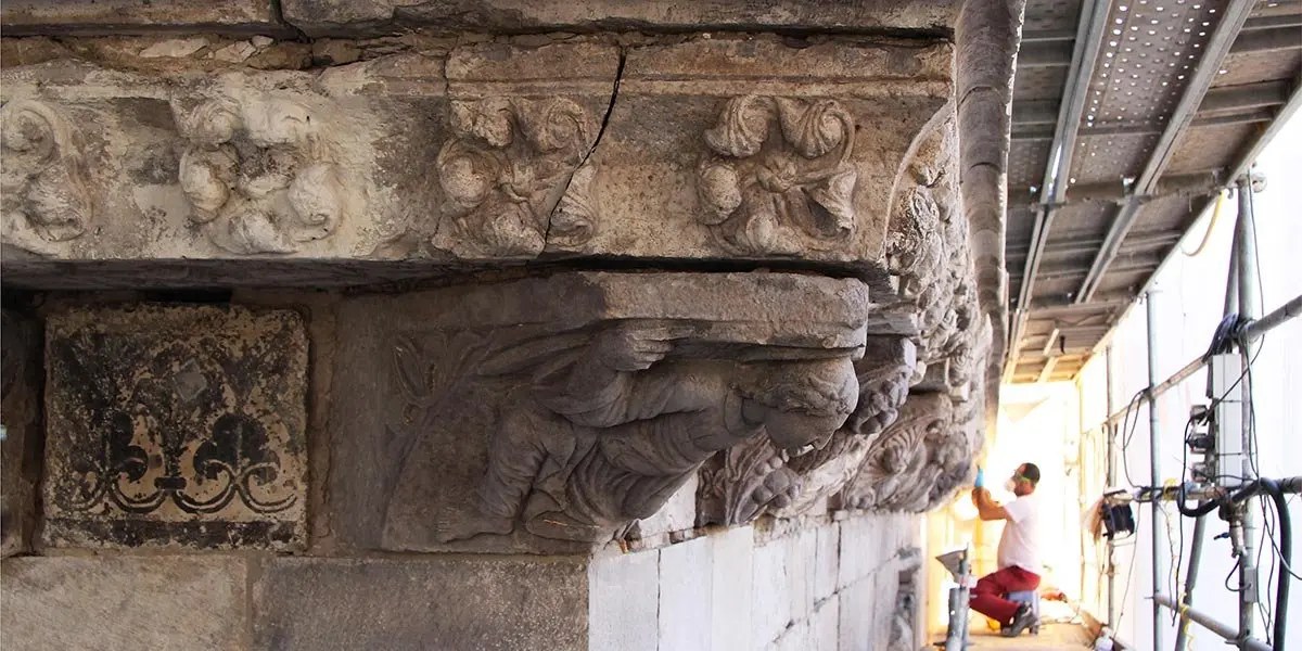 Obras en la Catedral de Tudela