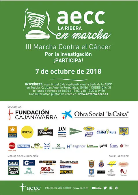 III Marcha en Tudela de la AECC contra el c&aacute;ncer