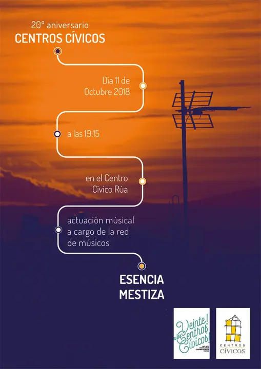 20&ordm; Aniversario Centros C&iacute;vicos de Tudela actuaci&oacute;n musical de Esencia Mestiza