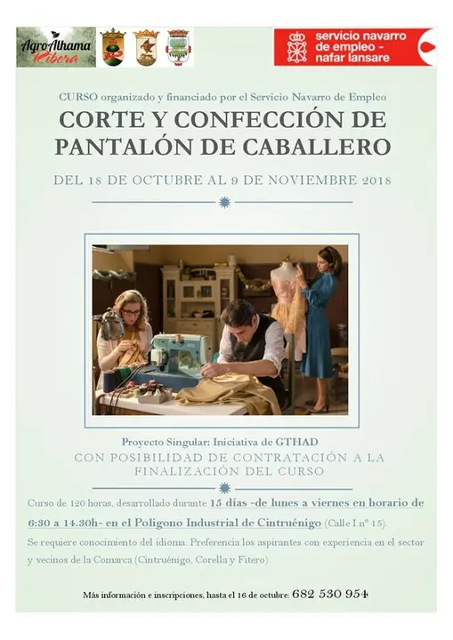 Curso en Cintru&eacute;nigo de corte y confecci&oacute;n de pantal&oacute;n de caballero