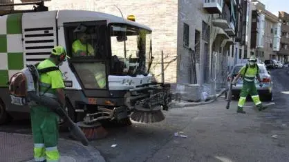Limpieza viaria en Corella