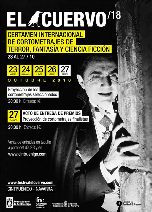 Certamen internacional de cortometrajes de terror, fantas&iacute;a y ciencia ficci&oacute;n &lsquo;El Cuervo 18&rsquo; en Cintru&eacute;nigo