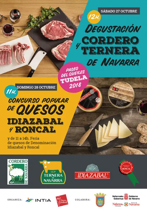 Degustaci&oacute;n en Tudela de Cordero y Ternera de Navarra y Concurso popular de Quesos Idiazabal y Roncal