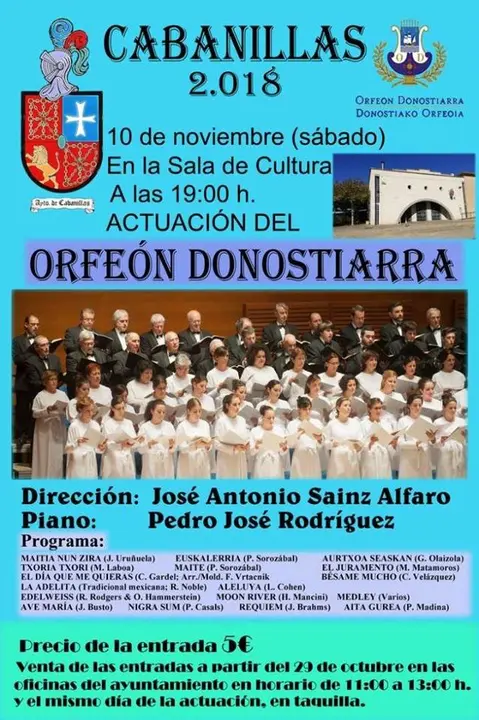 Actuaci&oacute;n en Cabanillas del Orfe&oacute;n Donostiarra