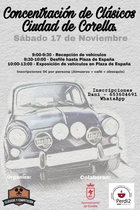 Concentraci&oacute;n de coches cl&aacute;sicos Ciudad de Corella