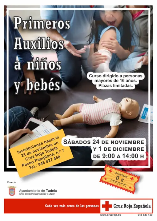 Taller en Tudela 'Primeros auxilios a ni&ntilde;os y beb&eacute;s'