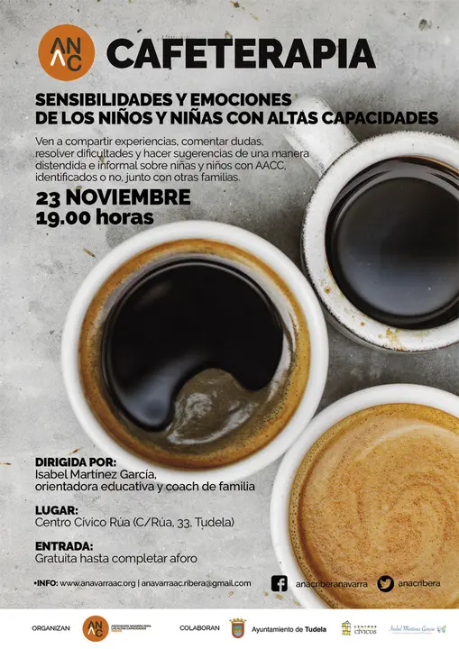 Cafeterapia en Tudela 'Sensibilidades y emociones de los ni&ntilde;os y ni&ntilde;as con Altas Capacidades'