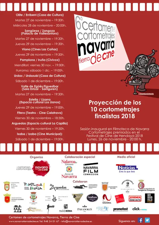 6&ordm; Certamen de cortometrajes Navarra tierra de cine