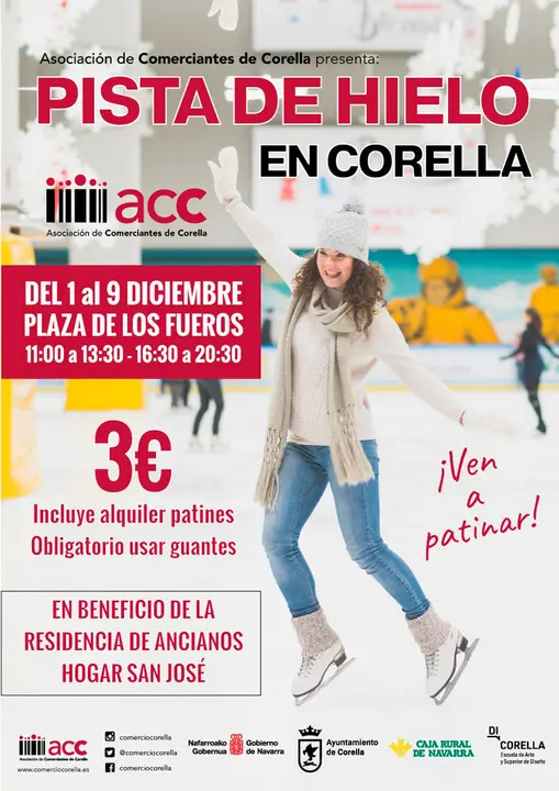 Pista de hielo en Corella