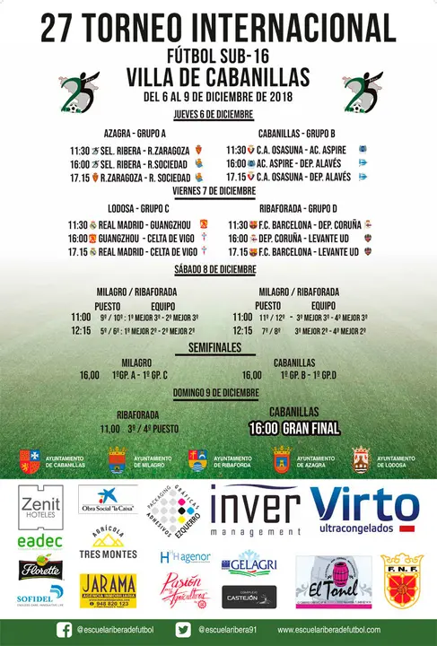 27 Torneo internacional de f&uacute;tbol sub-16 Villa de Cabanillas