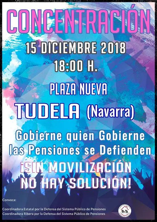 Concentraci&oacute;n en Tudela por las pensiones