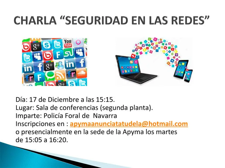 Charla en Tudela 'Seguridad en las Redes'