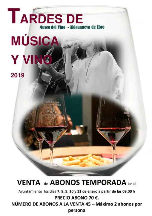 Tardes de m&uacute;sica y vino 2019 en Aldeanueva de Ebro