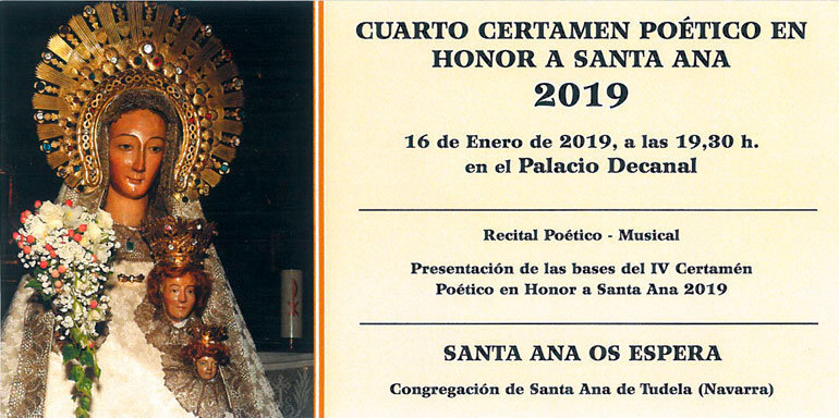IV Certamen poético en Tudela en honor a Santa Ana