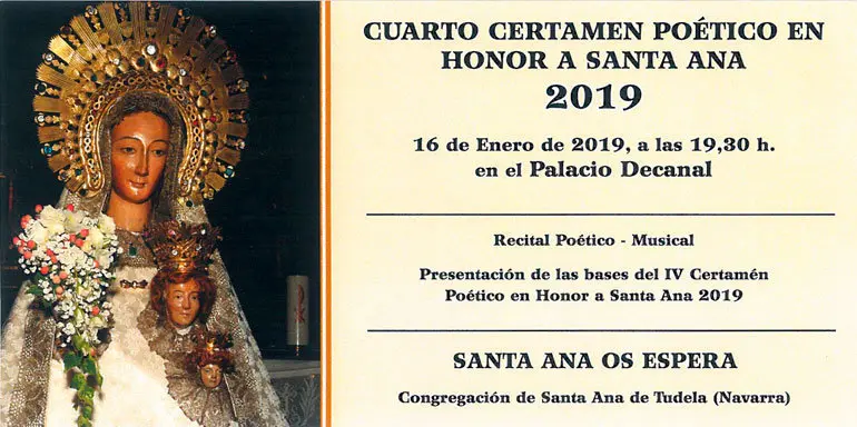 IV Certamen po&eacute;tico en Tudela en honor a Santa Ana