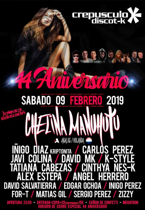 Fiesta en Alfaro 44 Aniversario Crep&uacute;sculo Discot-k