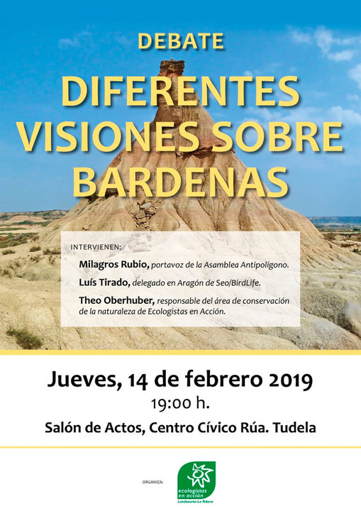 Debate en Tudela 'Diferentes visiones sobre Bardenas'