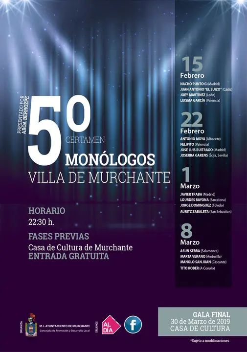 V Certamen de Mon&oacute;logos 'Villa de Murchante'