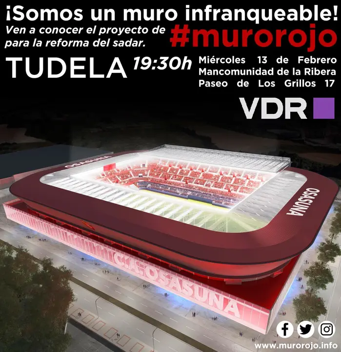 Presentaci&oacute;n de Muro Rojo en Tudela