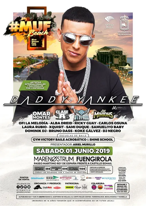 Mad Urban Fest (#MUF2019) 2019 contar&aacute; con Daddy Yankee en su cartel