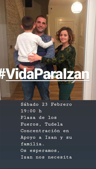 Concentración en Tudela en apoyo a Izan y su familia #VidaParaIzan