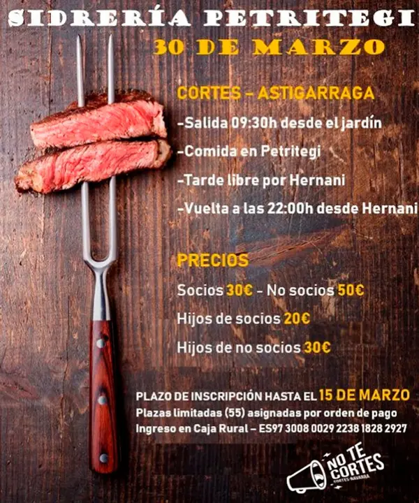 Excursión de Cortes a Astigarraga Sidrería Petritegi