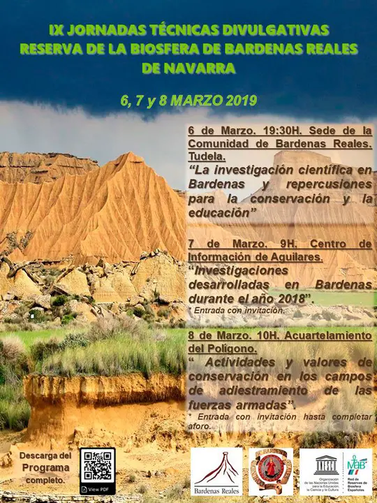 XI Jornadas en Tudela &lsquo;Técnicas Divulgativas Reserva de la Biosfera de Bardenas Reales de Navarra&rsquo;
