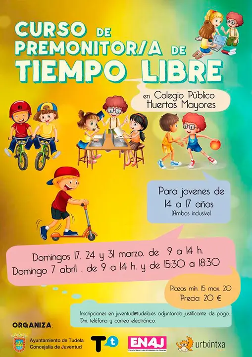 Curso en Tudela de premonitor:a de tiempo libre 