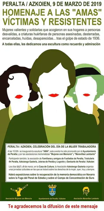 Homenaje en Peralta a las &ldquo;amas&rdquo; v&iacute;ctimas y residentes