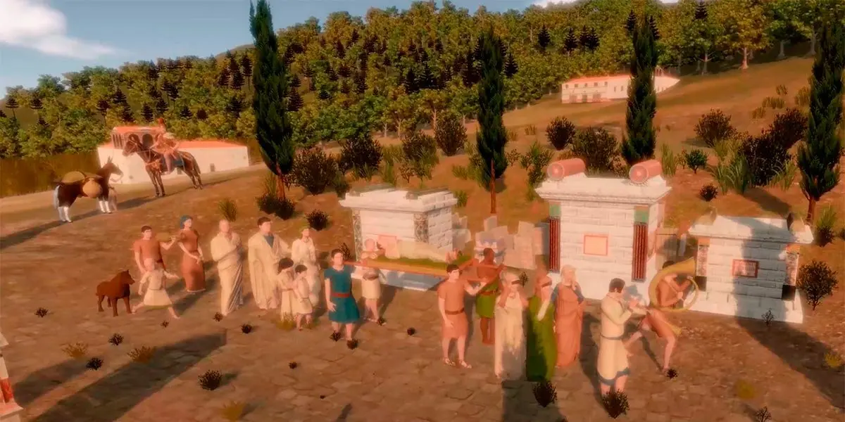 Instant&aacute;nea del v&iacute;deo de recreaci&oacute;n de la ciudad romana, y vasc&oacute;nica, de Santa Criz de Eslava, fruto de la colaboraci&oacute;n entre Javier Andreu, Iker Ibero y Pablo Serrano