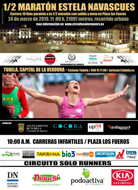 1:2 Marat&oacute;n Estela Navascu&eacute;s y 10 Km Tudela, Capital de la Verdura