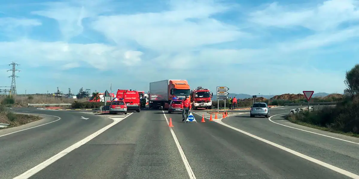Accidente en Caparroso a la altura de Traibuenas
