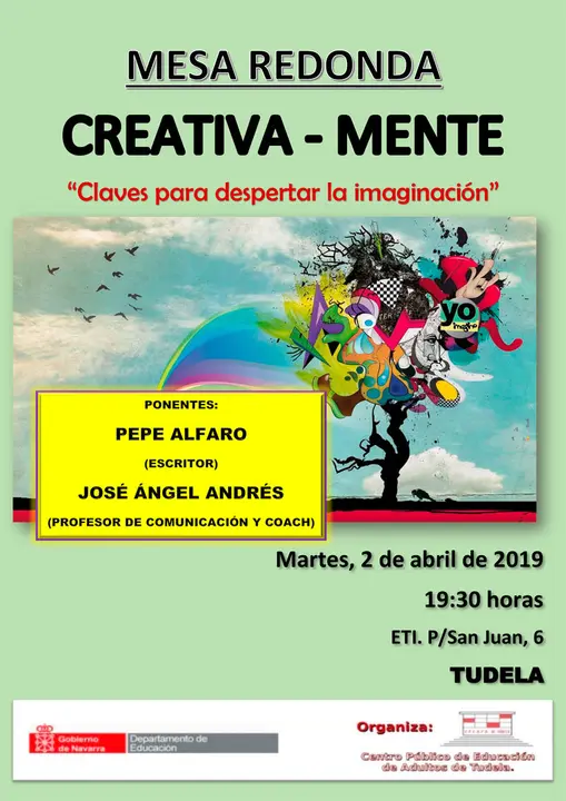 Mesa&nbsp;redonda en Tudela &lsquo;Creativa-mente claves para despertar la imaginaci&oacute;n&rsquo;