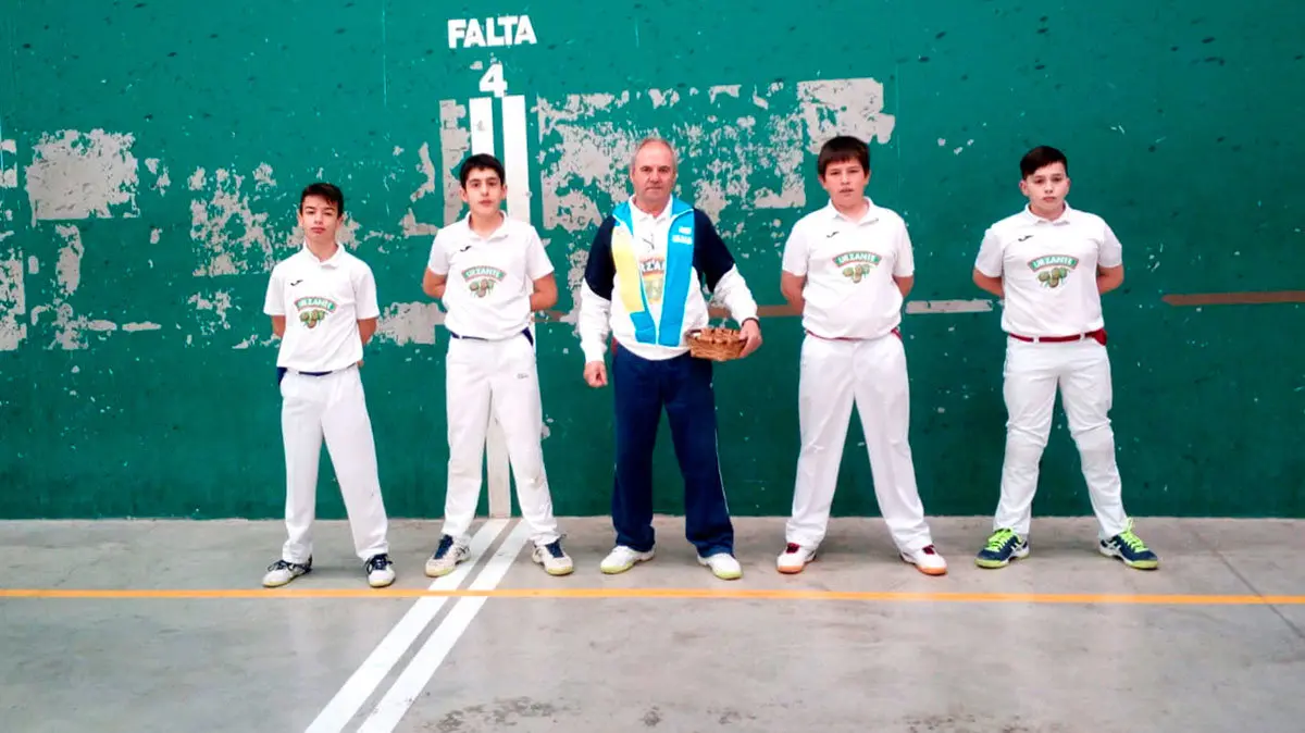 Resultados de los partidos jugados por el Club de Pelota Eraso B_Infantiles