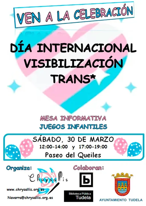D&iacute;a Internacional en Tudela de la Visibilizaci&oacute;n Trans