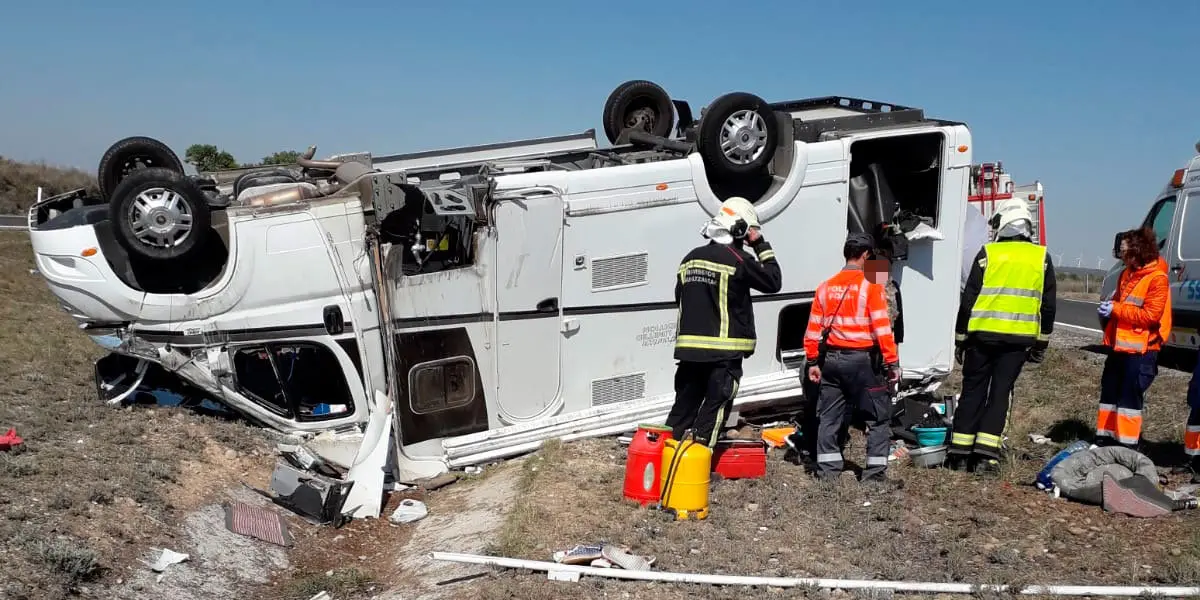 As&iacute; ha quedado la autocaravana tras el impacto