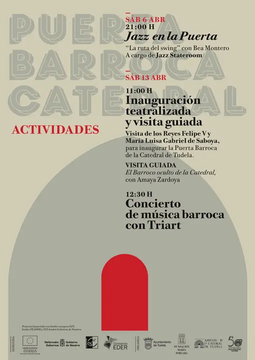 M&uacute;sica y teatro para celebrar la recuperaci&oacute;n de la Puerta Barroca de la Catedral de Tudela