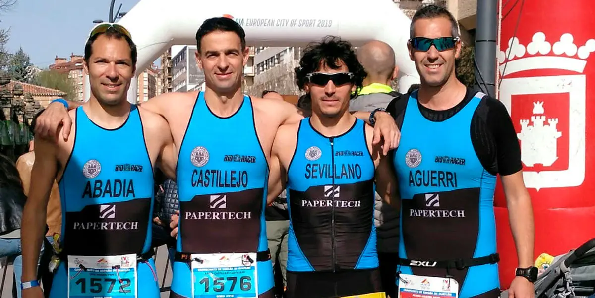 Integrantes del SDR Arenas en el XIX Campeonato de España de Duatlón