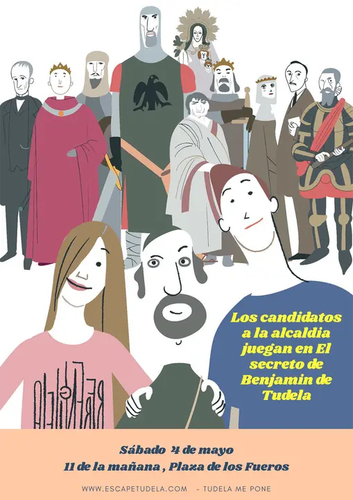 Los candidatos a la alcald&iacute;a juegan en El secreto de Benjam&iacute;n de Tudela