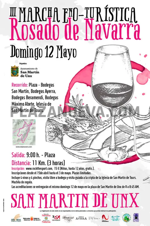 III Marcha Enotur&iacute;stica del Rosado de Navarra 2019 en San Mart&iacute;n de Unx