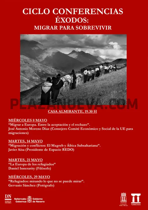 Ciclo de conferencias en Tudela &lsquo;&Eacute;xodos migrar para sobrevivir&rsquo;