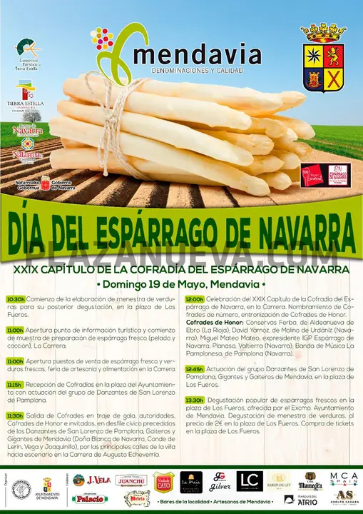 XXIX Cap&iacute;tulo de la Cofradia del Esp&aacute;rrago de Navarra 2019 en Mendavia